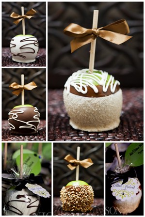 Caramel Apple Favors-Wedding and Party Favors, Caramel Apple Favors, Caramel Pretzel Favors, Caramel Marshmallows, Custom Gift Tags, Gourmet Wedding Gifts, Bride and Groom Caramel Apples, Bridal Shower Favors, Baby Shower Favors