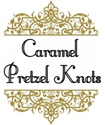 Caramel Pretzel Knots-Caramel Pretzels, Wedding Favors, Personalized Tags