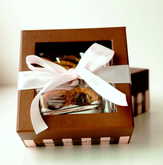 Valentines Caramel Pretzel Knots Gift Box-